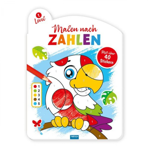 Trötsch Malen nach Zahlen 1. Level Malbuch