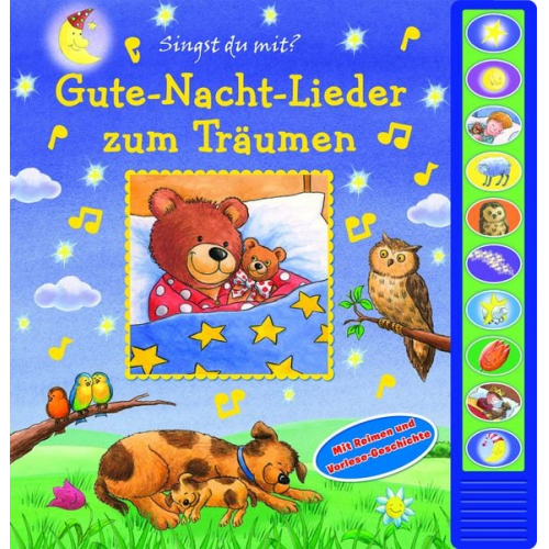 Gute-Nacht-Lieder zum Träumen - Pappbilderbuch zum Vorlesen - Liederbuch mit 10 Melodien