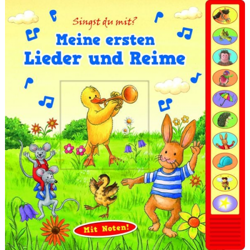 Axel Dissmann - Meine ersten Lieder und Reime - Pappbilderbuch zum Vorlesen - Liederbuch mit 10 Melodien