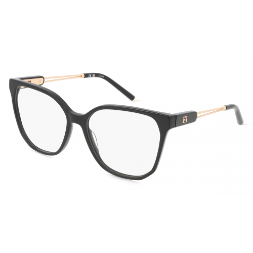 Escada ESCVESD27 Damen-Brille inkl. Gläser Vollrand Eckig Material Mix-Gestell 55mm/15mm/135mm, Schwarz