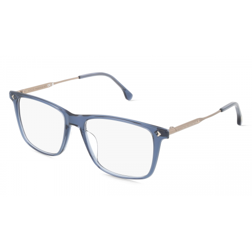 Lozza LOZVL4307 Herren-Brille inkl. Gläser Vollrand Eckig Material Mix-Gestell 55mm/17mm/145mm, Blau