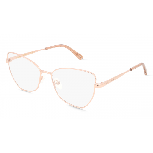 Chiara Ferragni CF 7037 Damen-Brille inkl. Gläser Vollrand Achteckig Metall-Gestell 56mm/16mm/140mm, Gold