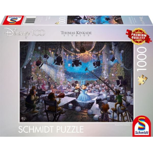 Schmidt Spiele - Thomas Kinkade - Disney, 100 Jahre Sonderedition 1, Limited Edition, 1000 Teile