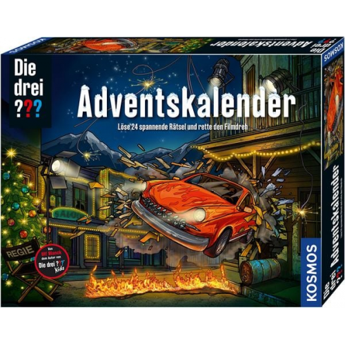 KOSMOS 630560 - Die drei ??? Adventskalender 2021, 24 Rätsel für Krimifans ab 8 Jahren