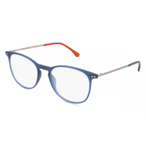 Jaguar J 6826 Herren-Brille inkl. Gläser Vollrand Rund Kunststoff-Gestell 53mm/19mm/145mm, Blau