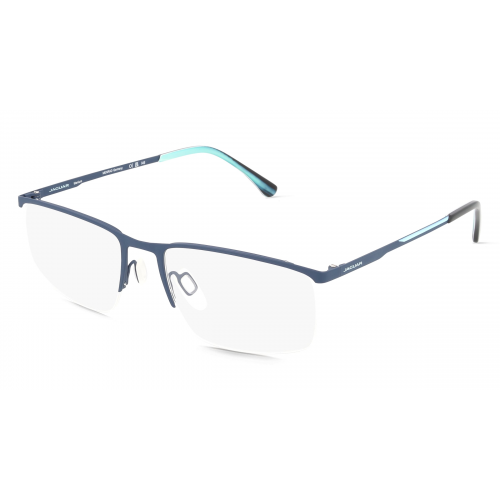 Jaguar J 5600 Herren-Brille inkl. Gläser Halbrand Eckig Titan-Gestell 55mm/18mm/145mm, Blau