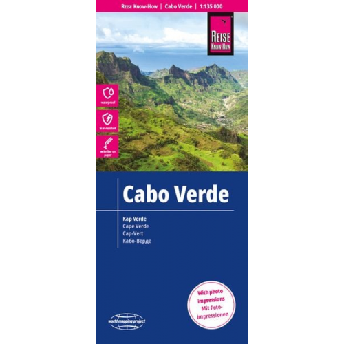 Reise Know-How Verlag Peter Rump - Reise Know-How Landkarte Cabo Verde (1:135.000)