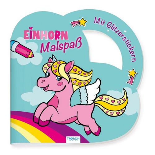 13474 - Trötsch Malbuch Stickermalbuch Einhorn Malspaß