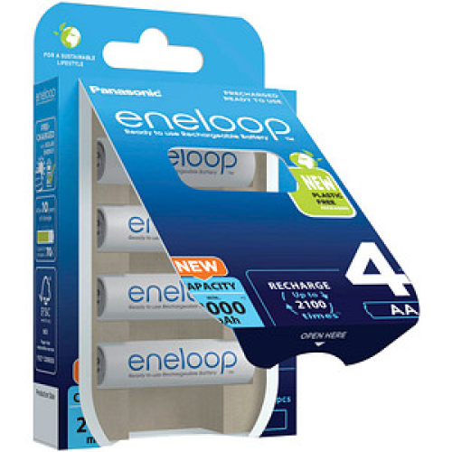 4 eneloop Akkus Mignon AA 2.000 mAh