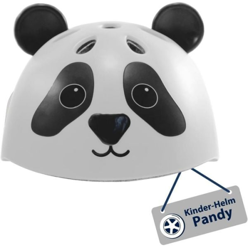 HUDORA 84911 - Kinderhelm Panda, Gr. 44-47, Sicherheitshelm für Fahrrad und Inlineskaten