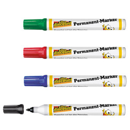 office discount Permanentmarker farbsortiert 1,5 - 3,0 mm, 4 St.