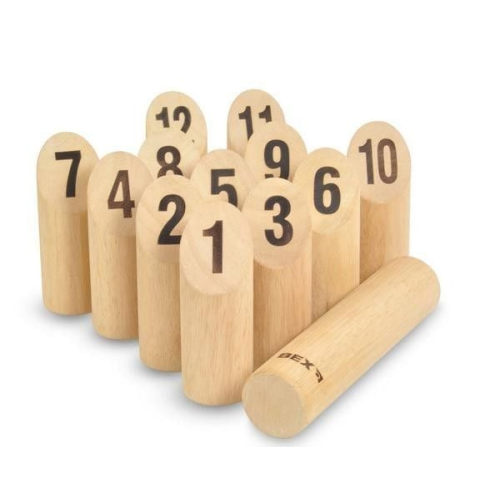 BEX 511-150 - Number Kubb Original, Nummern Kubb aus Gummibaum Holz