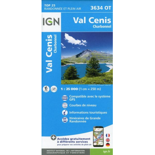 Collectif Ign - Val Cenis Charbonnel 1 : 25 000