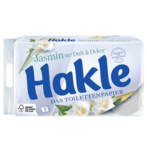 Hakle Toilettenpapier Jasmin 3-lagig, 8 Rollen