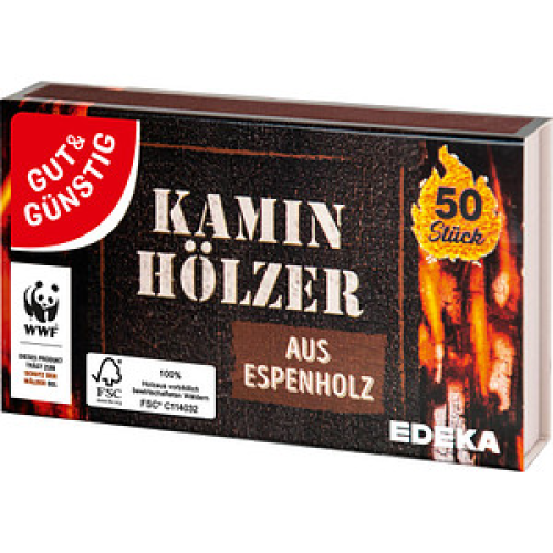 GUT&GÜNSTIG Streichhölzer Kaminhölzer braun 50 St.