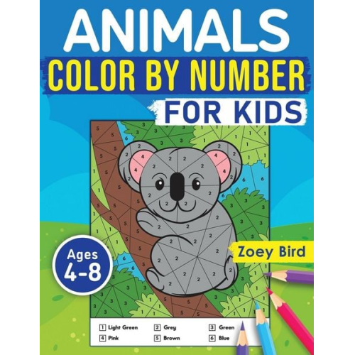 Animals Color by Number for Kids