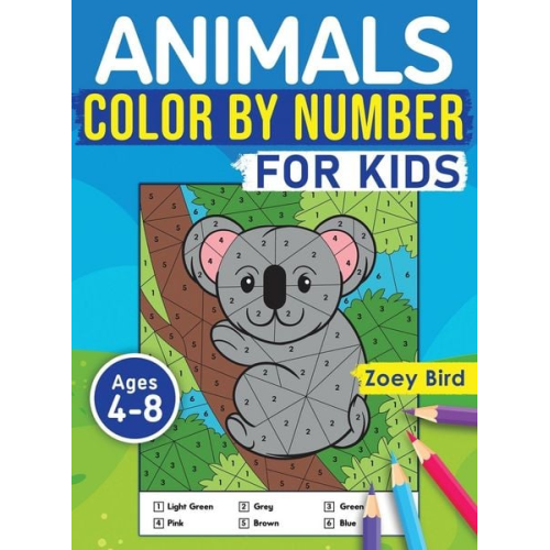 Animals Color by Number for Kids