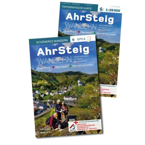 Olaf Goebel - AhrSteig Wandern – Start-Set Buch & Karte 1: 25000. Offizielles Wander-Set zur endgültigen Trasse mit App-Anbindung.