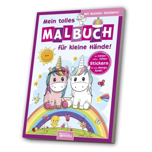 Malbuch mit Stickern: Einhorn