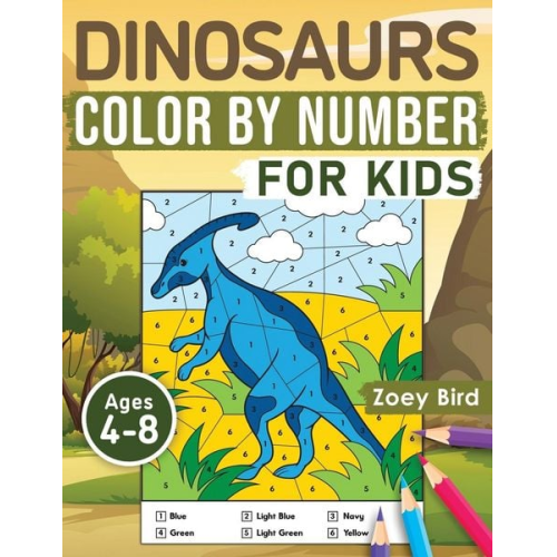 Dinosaurs Color by Number for Kids