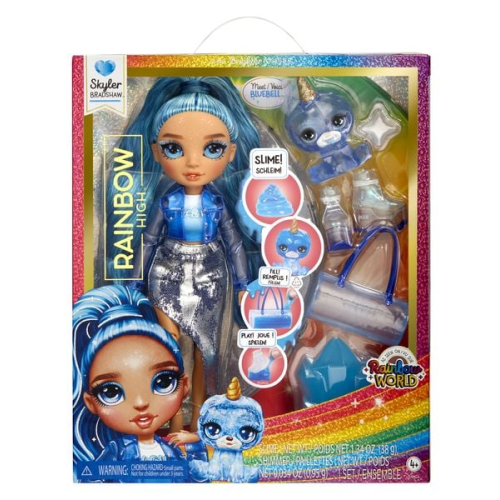 Classic Rainbow Fashion Doll- Skyler (blue)