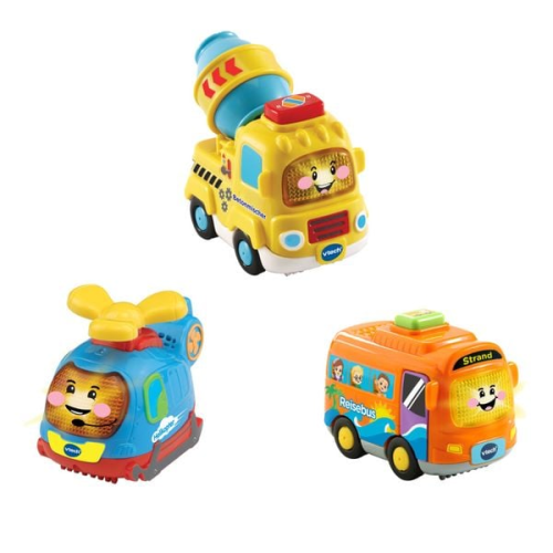 Tut Tut Baby Flitzer - Tut Tut Baby Flitzer - 3er-Set Reisebus, Helikopter, Betonmischer