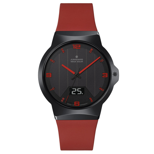 Junghans 18/1402.00 Funk-Solar Herrenuhr Force Mega Solar Rot