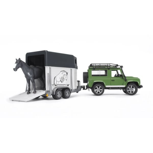 Bruder - Land Rover Defender mit Pferdeanhänger