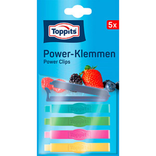 Toppits Verschlussclips Power-Klemmen mehrfarbig, 5 St.