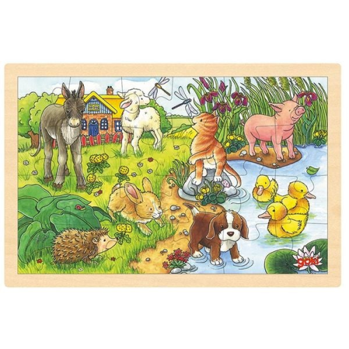 Goki 57890 - Einlegepuzzle Tierkinder II