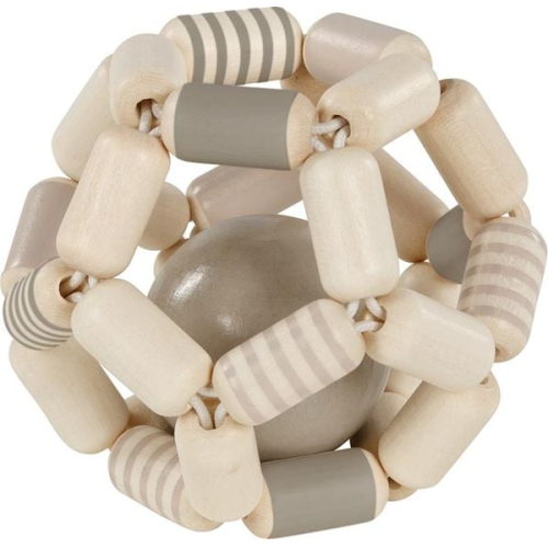 Goki 65196 - Greifling Elastik Ball, grau weiß