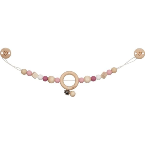 Goki 65249 - Kinderwagenkette Herz mit Clips