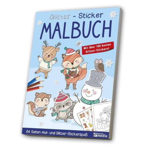 Glitzer-Sticker-Malbuch. Winter