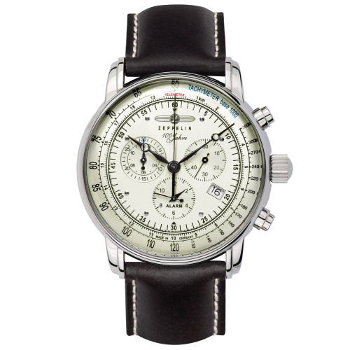 Zeppelin 8680-3 Alarm-Herrenchronograph 100 Jahre Zeppelin