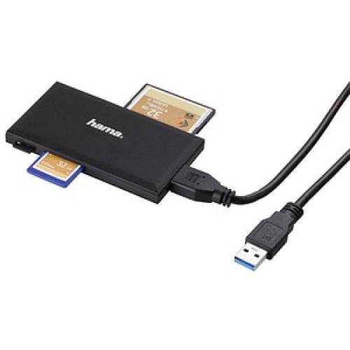 hama Multi-microSD, SD, Memory Stick, Compact Flash-Kartenleser schwarz