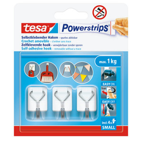 tesa Powerstrips Klebehaken für max. 1,0 kg, 3 St.