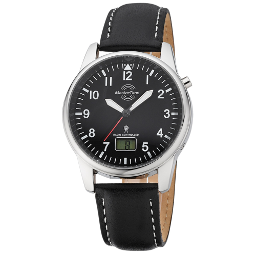 Master Time MTGA-10715-61L Herren-Funkuhr mit Lederband