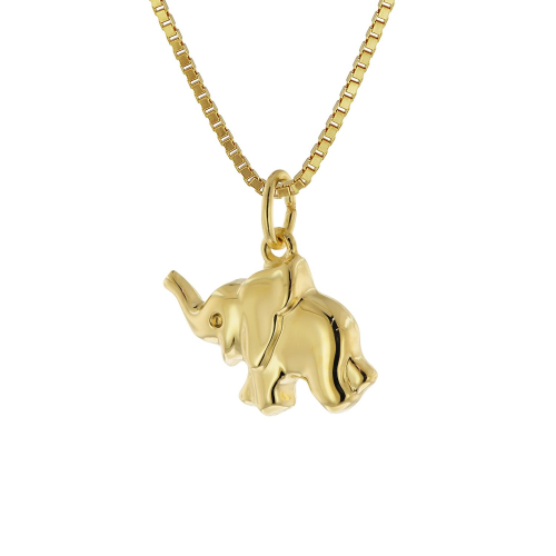 Acalee 50-1032 Halskette mit Glücksbringer Gold 333/8K Elefant Collier