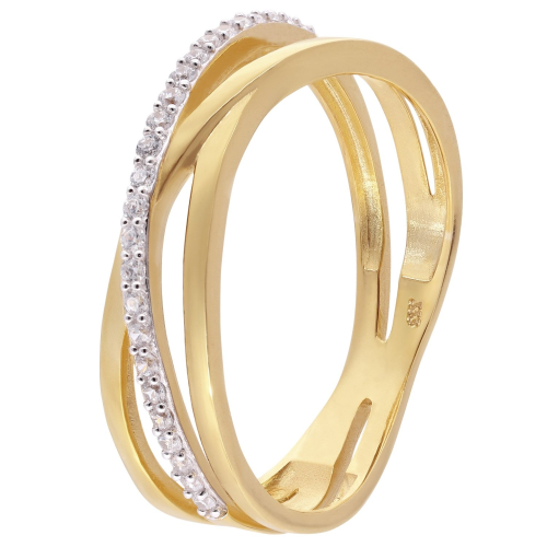 trendor 68452 Damenring Gold 333/8K Zirkonia-Ring