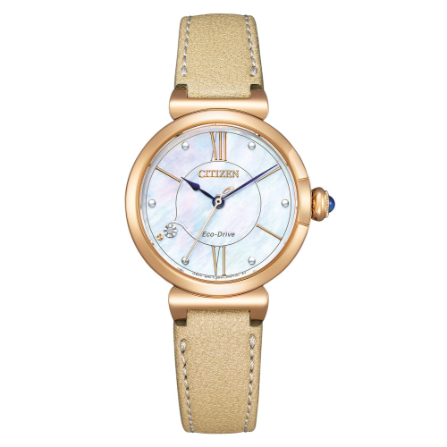 Citizen EM1073-18D Eco-Drive Solar Damen-Armbanduhr Beige