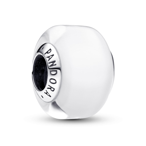 Pandora 793118C00 Charm Silber Muranoglas Weiß Mini