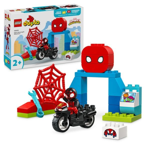 LEGO DUPLO Marvel Spins Motorrad-Abenteuer, Spielzeug mit Rädern 10424