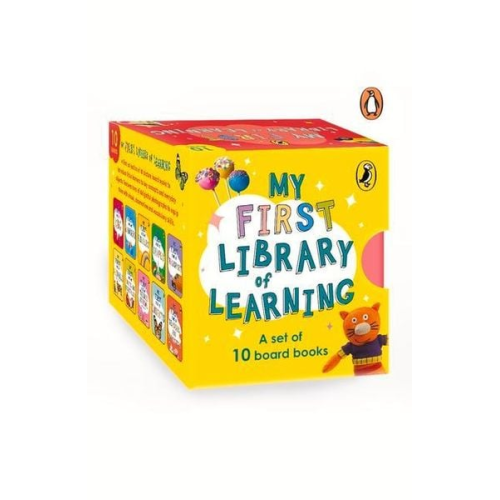 Penguin India - My First Library of Learning: Box Set, Complete Collection of 10 Early Learning Board Books for Super Kids, 0 to 3 Abc, Colours, Opposites, Numbers, A