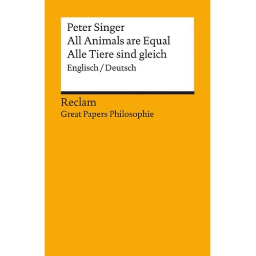 Peter Singer - All Animals are Equal / Alle Tiere sind gleich