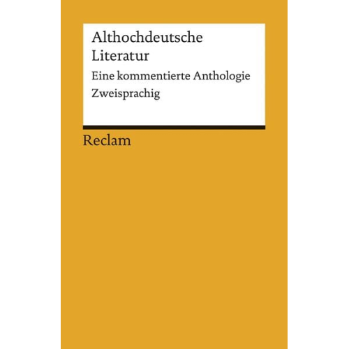 Stephan Müller - Althochdeutsche Literatur. Eine kommentierte Anthologie