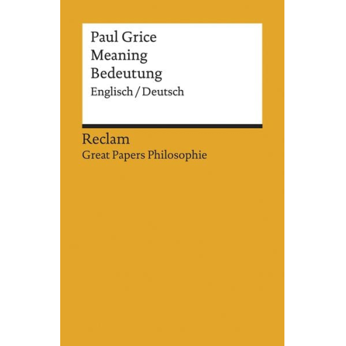 Paul Grice - Meaning / Bedeutung