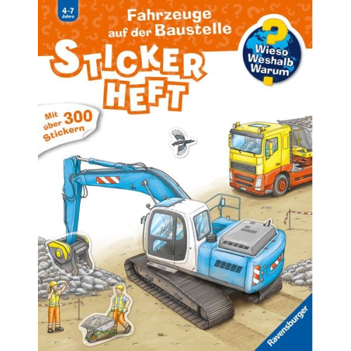 Ravensburger - Wieso? Weshalb? Warum? Stickerheft: Fahrzeuge auf der Baustelle