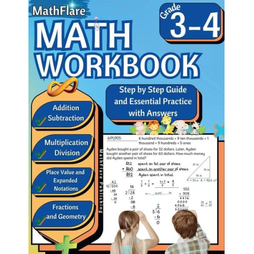 Mathflare Publishing - MathFlare - Math Workbook 3rd and 4th Grade