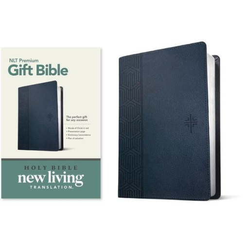 Premium Gift Bible NLT (Red Letter, Leatherlike, Blue)
