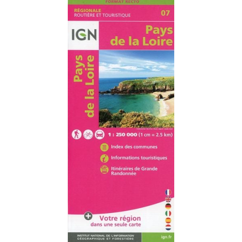 Collectif Ign - Pays de la Loire 1:250 000
